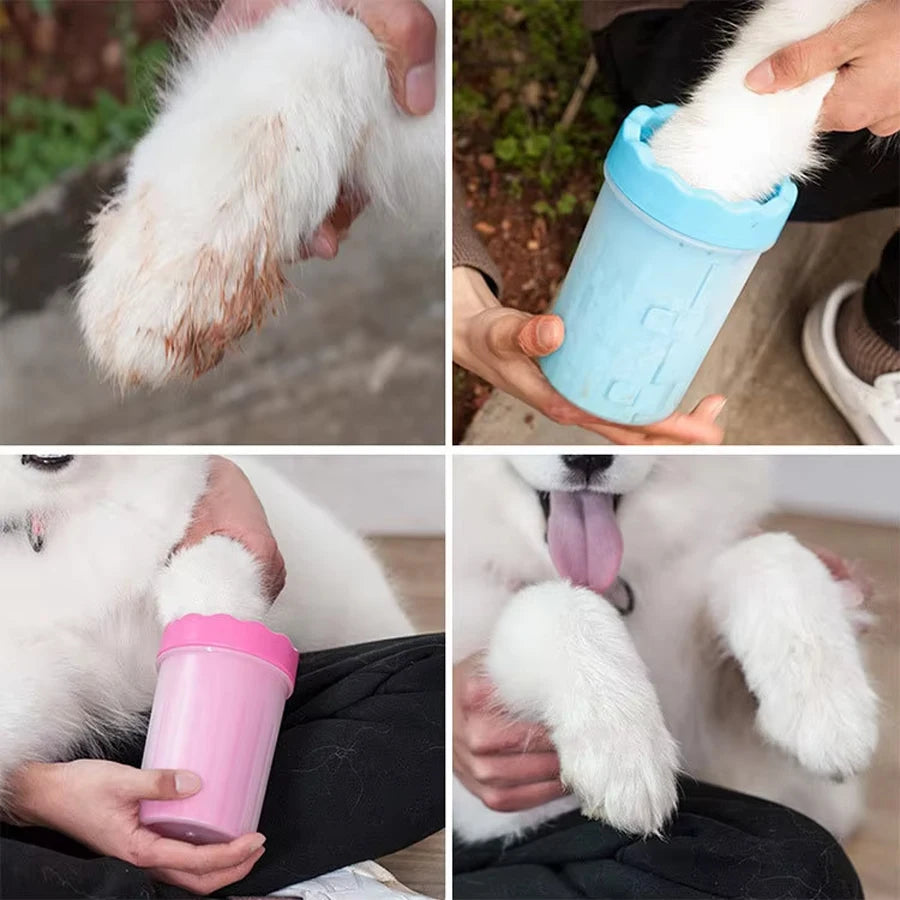 Pet Paw Cleaner Cup – Portable Dog Foot Washer with Silicone Brush