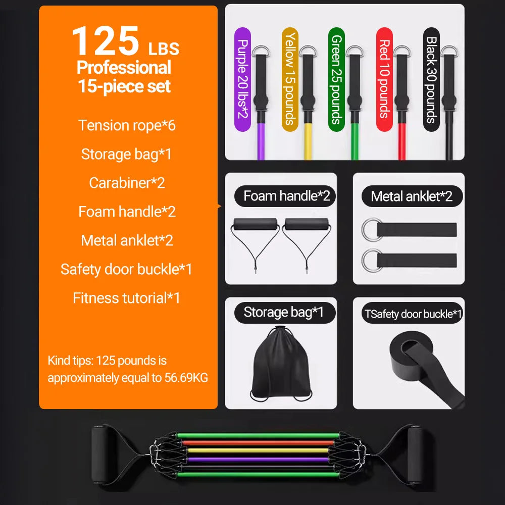 Resistance Bands Workout Set – Portable Home Gym Training Kit