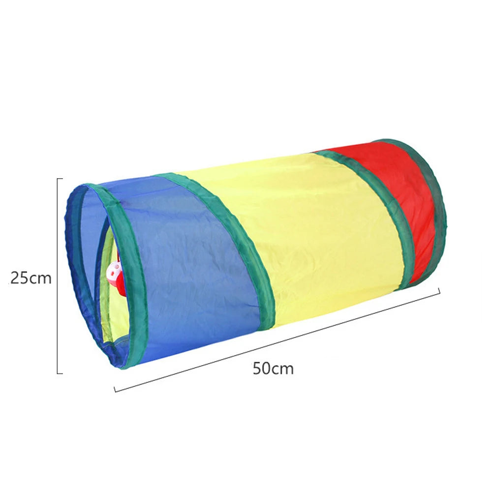 Foldable Pet Play Tunnel – Interactive Cat & Small Dog Toy Tube