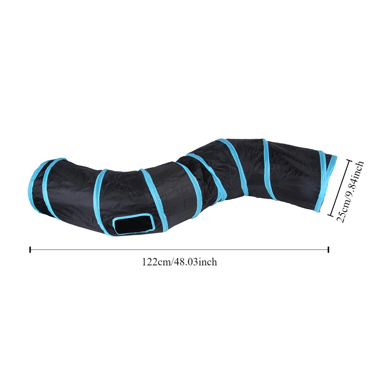 Foldable Pet Play Tunnel – Interactive Cat & Small Dog Toy Tube