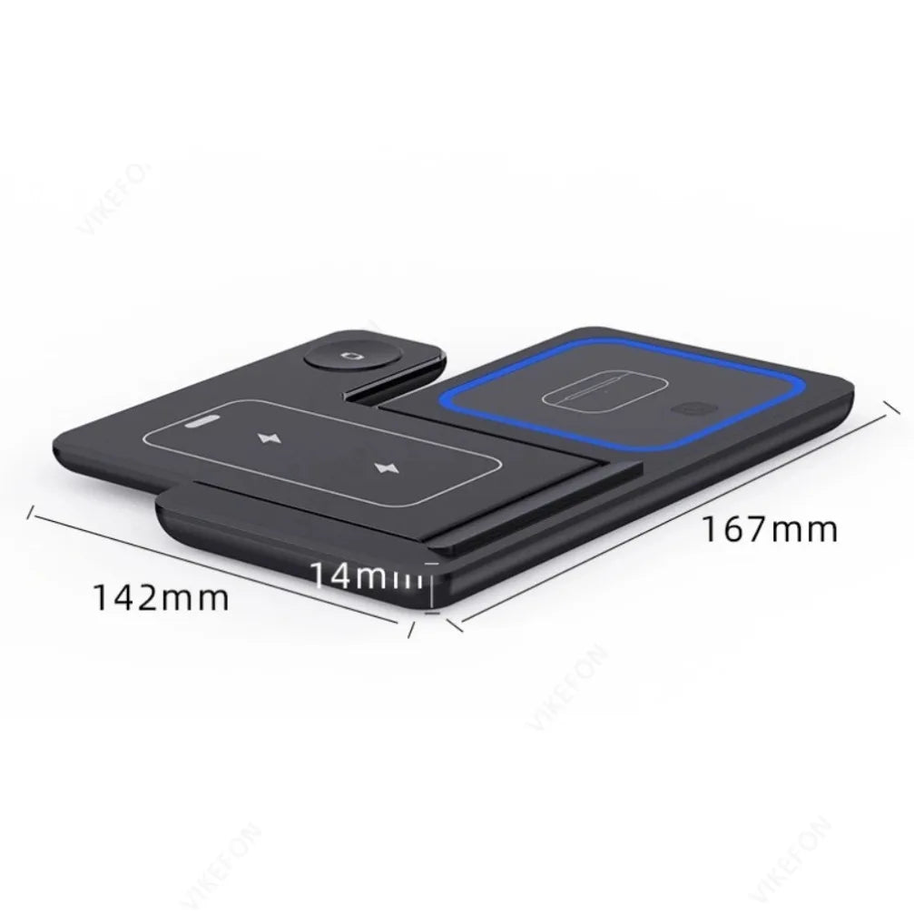 3-in-1 Wireless Charging Station – Fast Charger for Phone, Watch & Earbuds