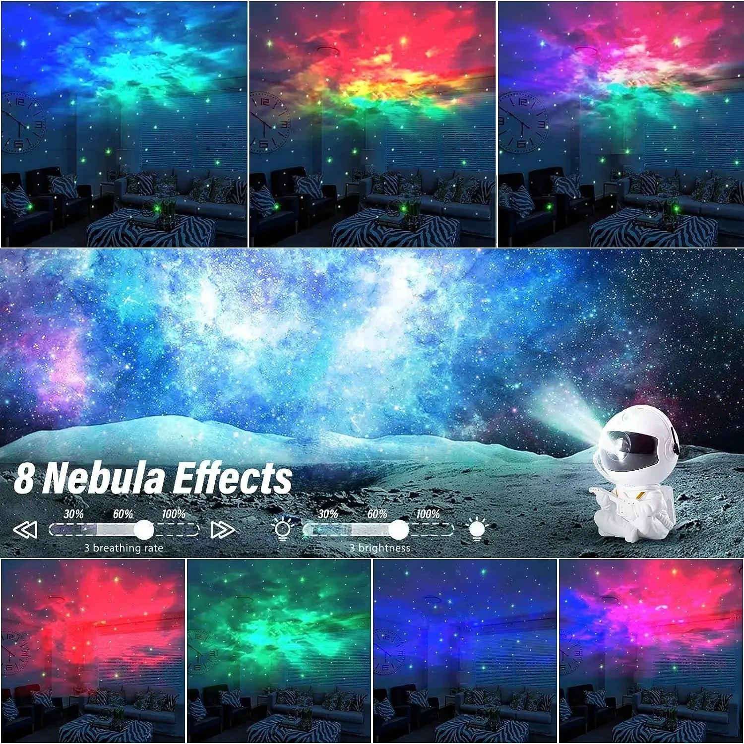 Astronaut Galaxy Star Projector – Night Light for Bedroom & Home Decor