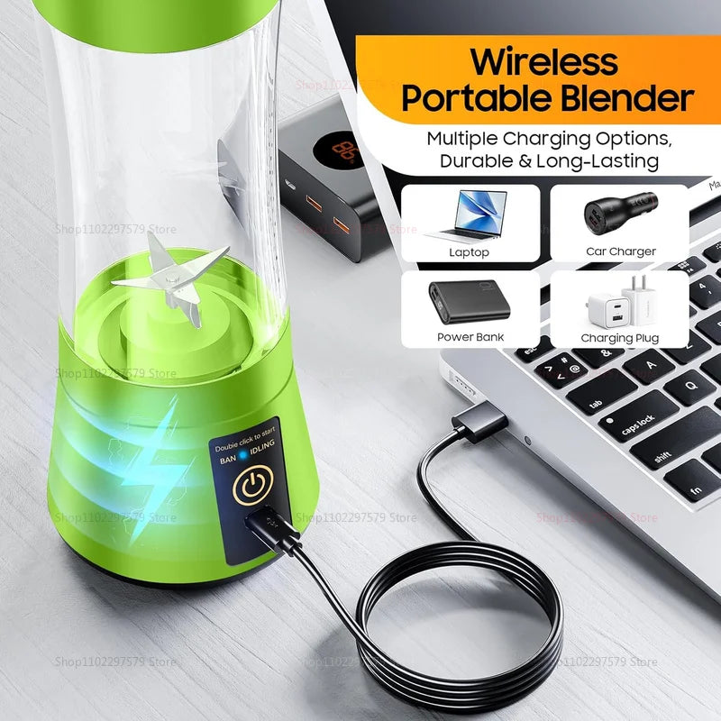 Portable USB Rechargeable Mini Blender – Smoothie & Juice Maker